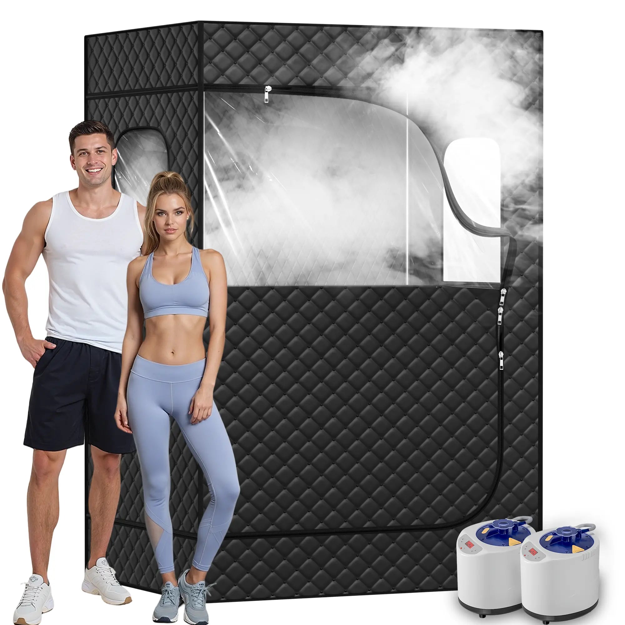 Portable Home Dry Sauna SPA Full Body Sauna Box ,3.0L 1200W Steamer