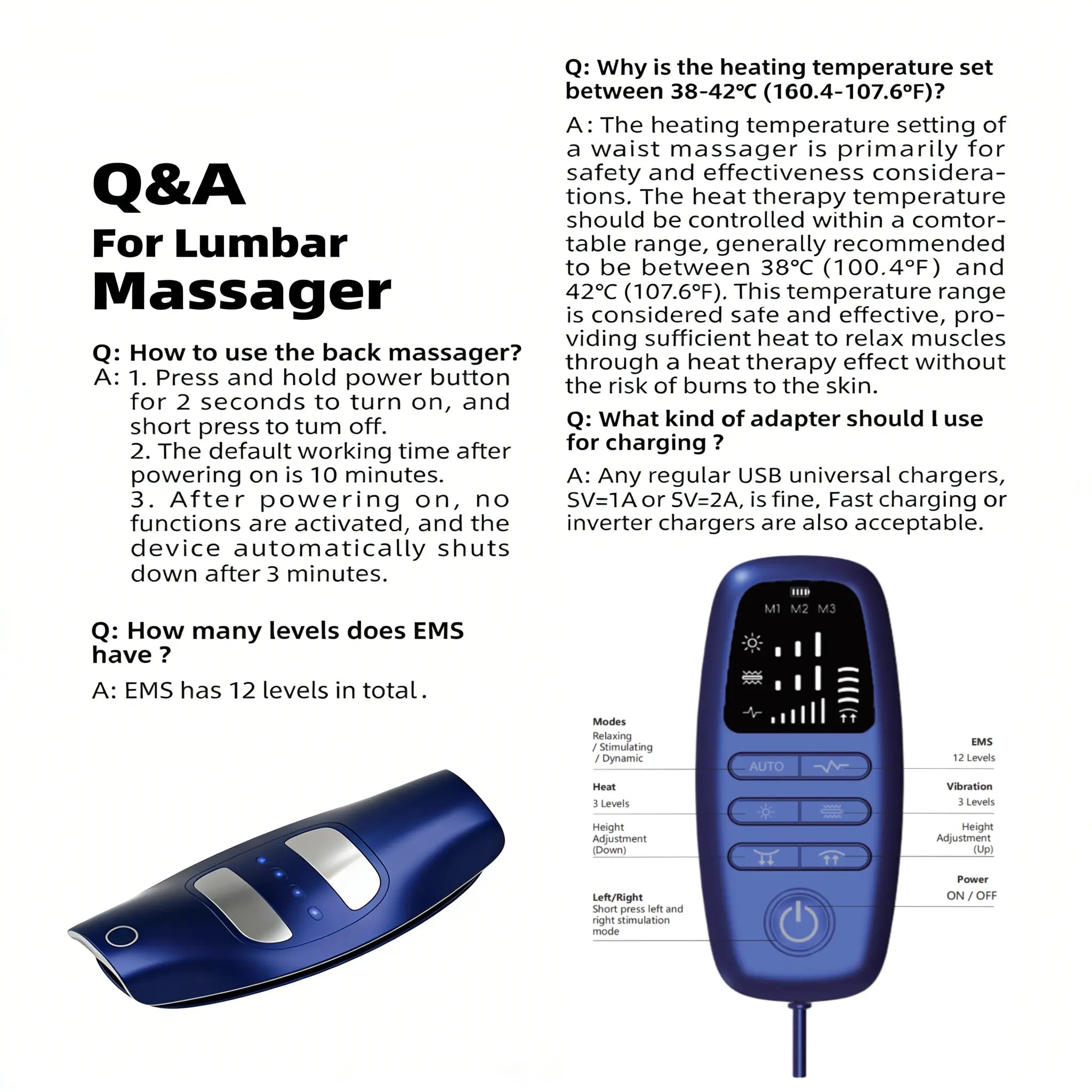 Low Frequency Lumbar Massager 4 in 1